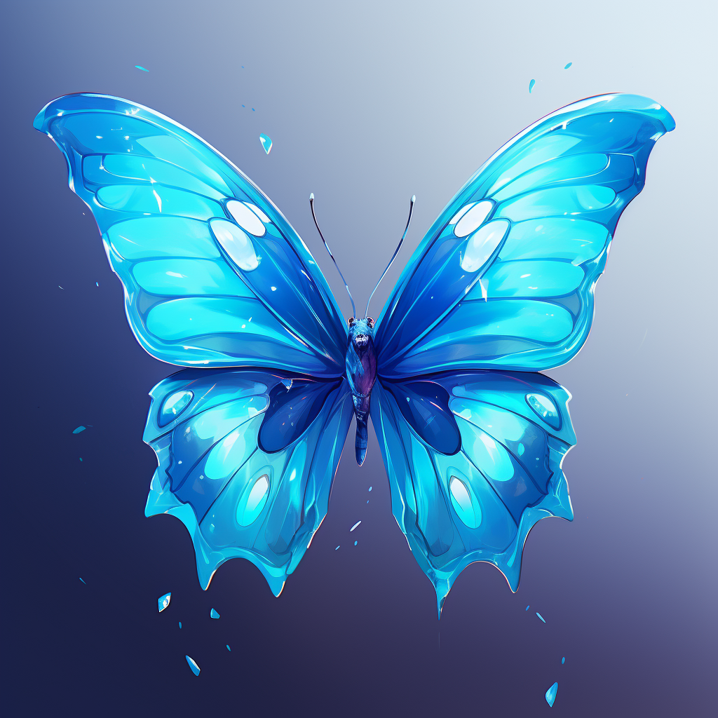 Cute blue butterfly picture