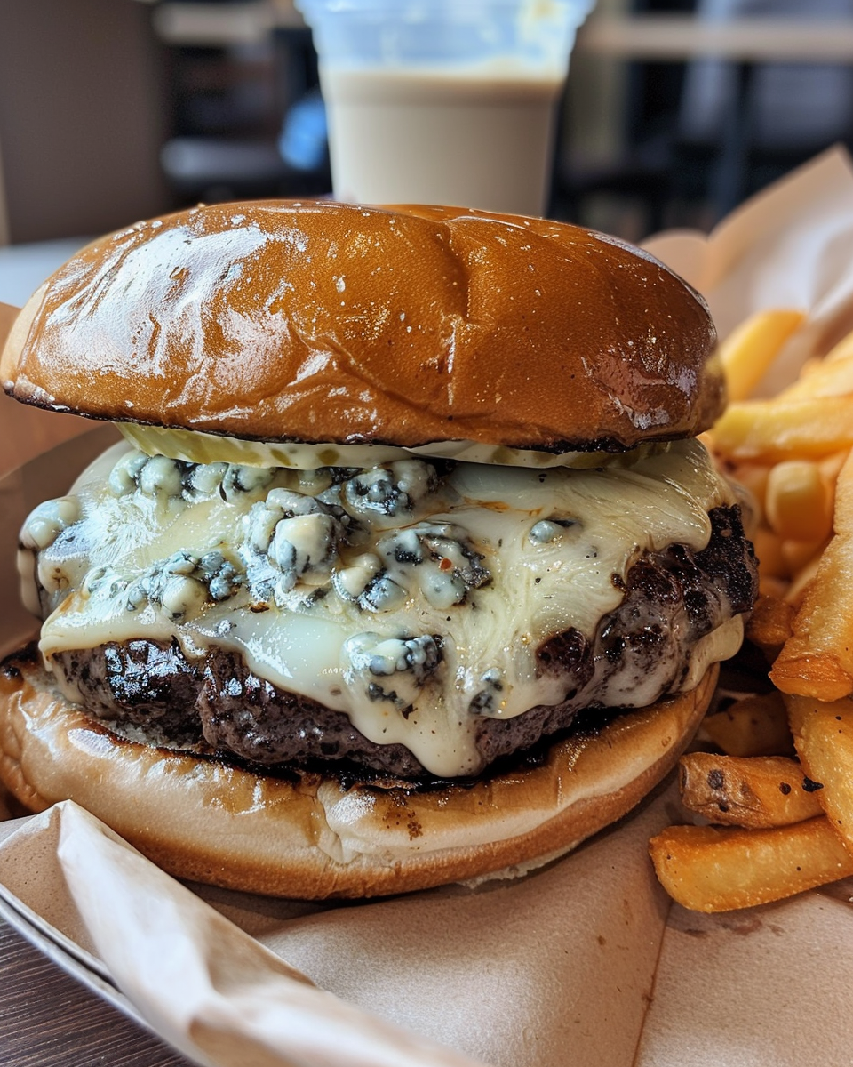 Juicy Blue Cheese Burger Meal