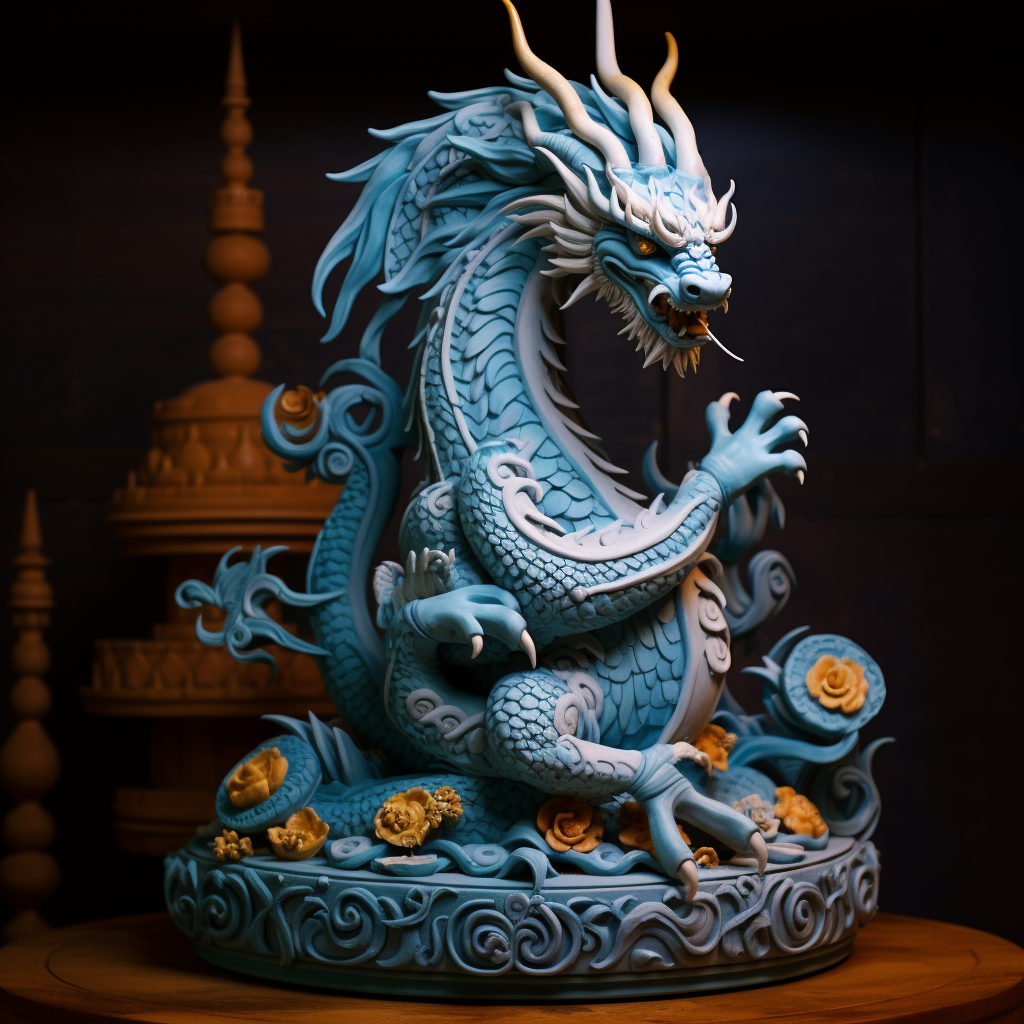 Blue dragon cake recipe image