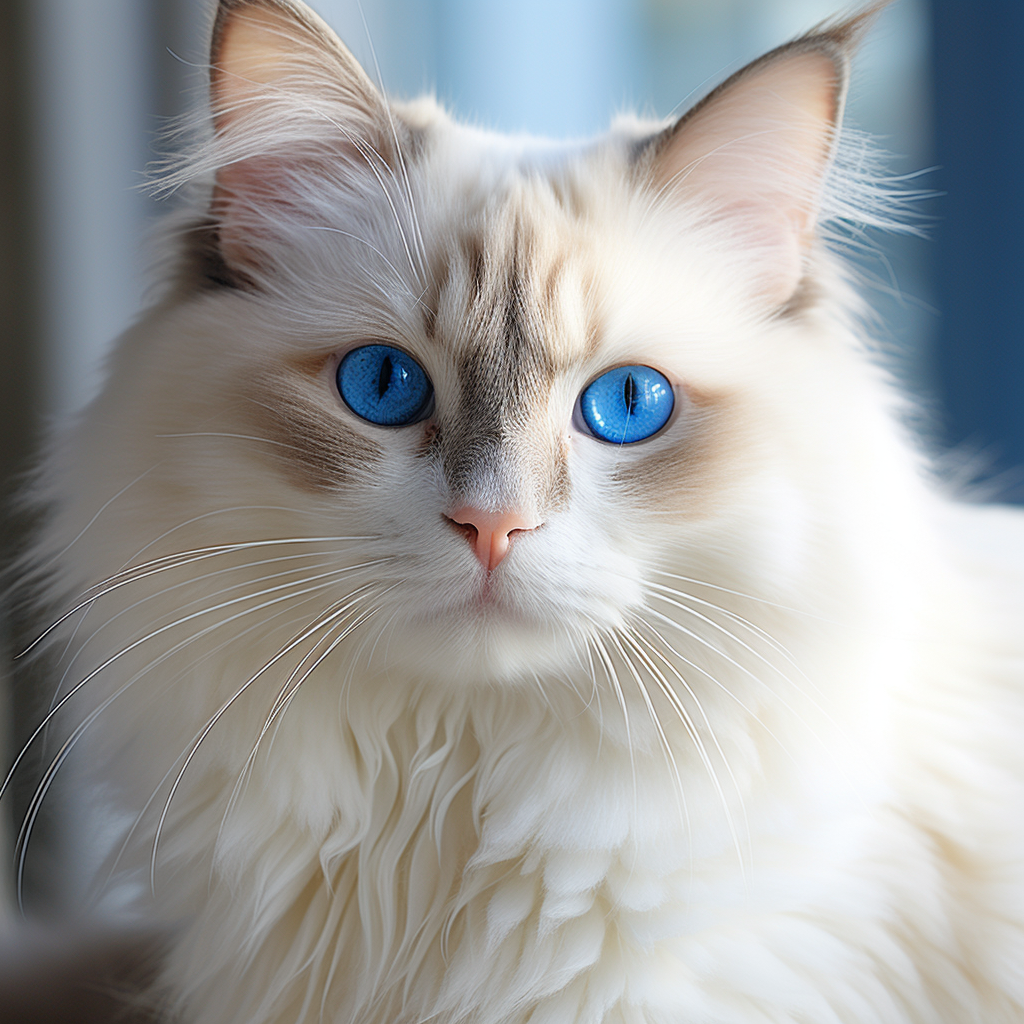 Blue-eyed cat photo