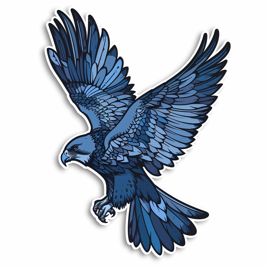 Blue Falcon Sticker Design