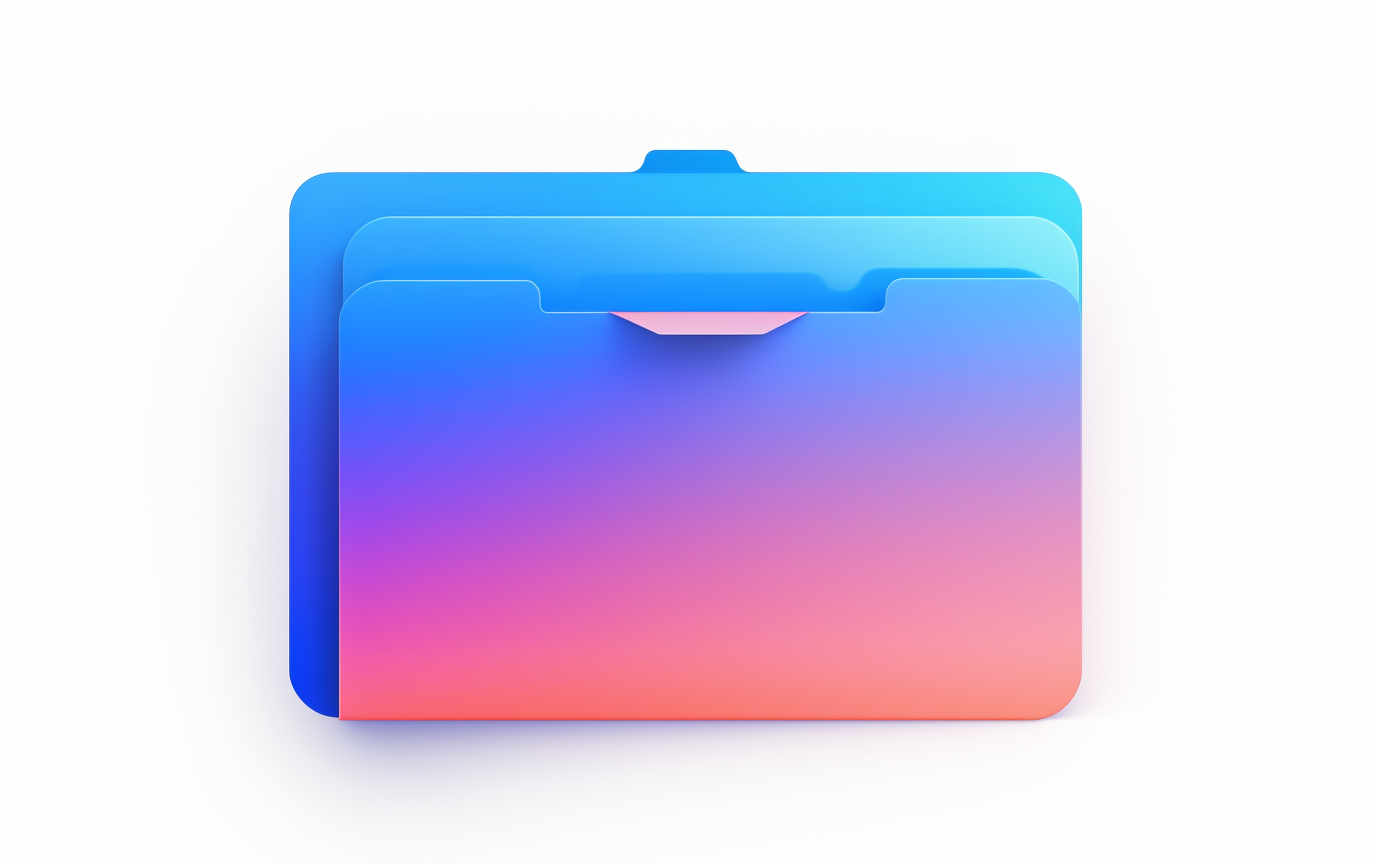 Blue folder icon with lock on white background