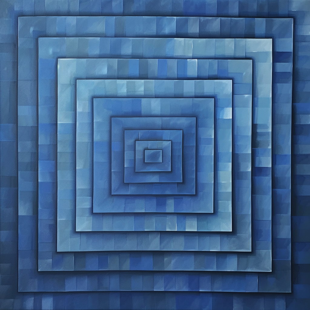 geometric blue squares pattern design