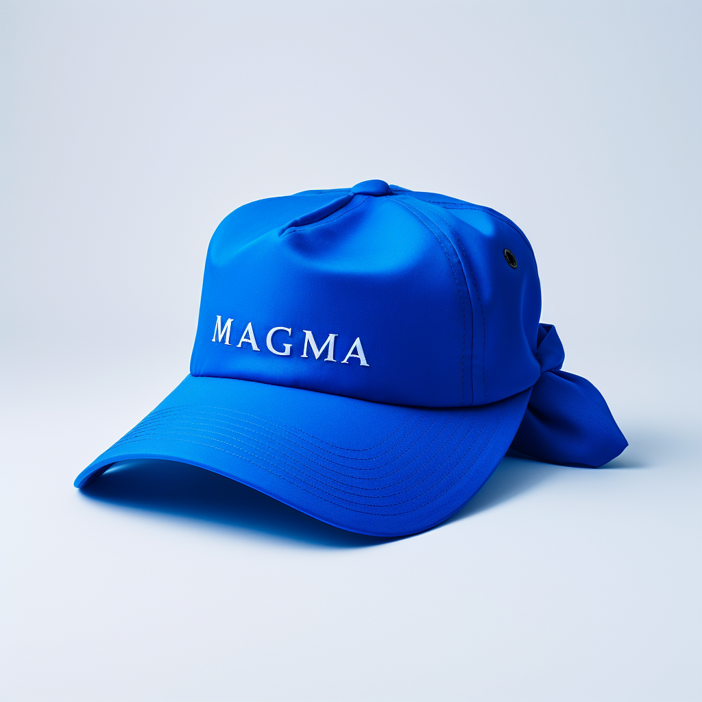 Blue Maga Hat White Background