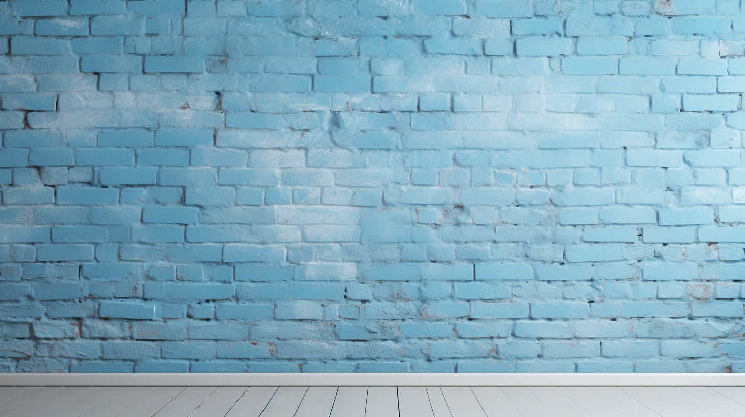 Light blue painted brick wall