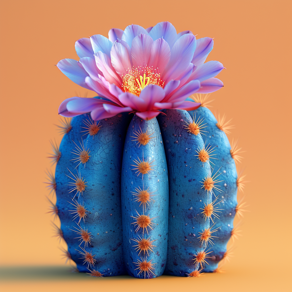 Blue Purple Angel Wing Cactus Picture