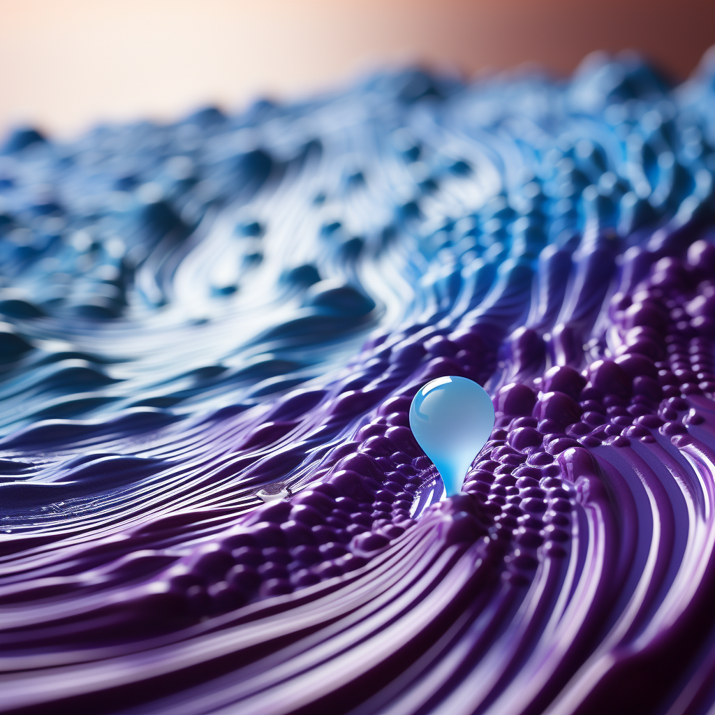 Blue Purple Wave Pattern with Medical Needle