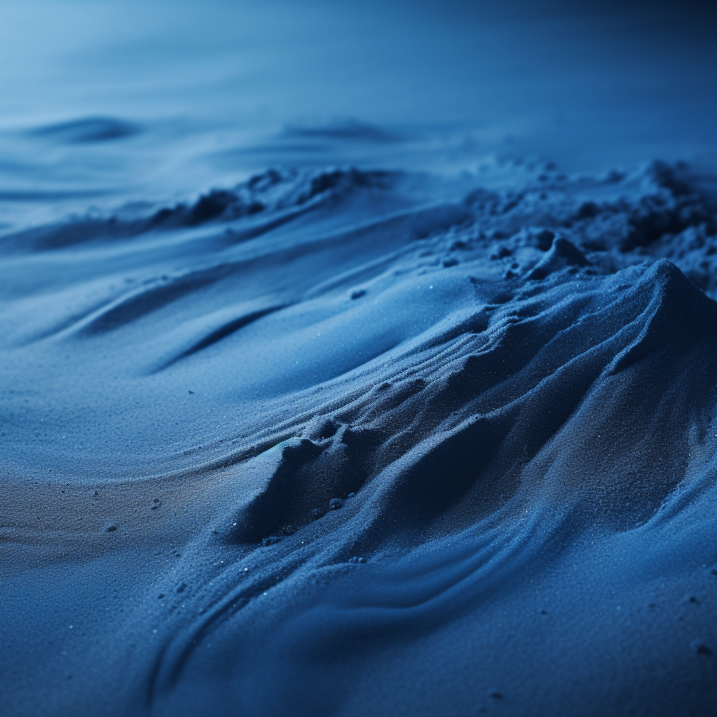 Close-up of Flowy Blue Sand