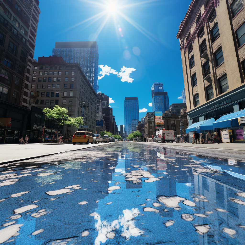 Realistic 5th Avenue Sidewalk with Fortnite Stickers