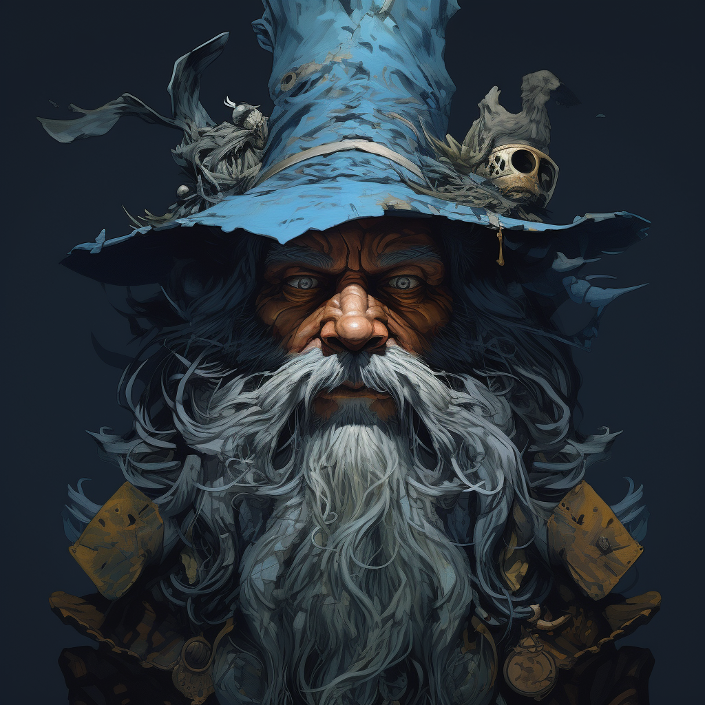 Blue-skinned gnome casting magic from a book.