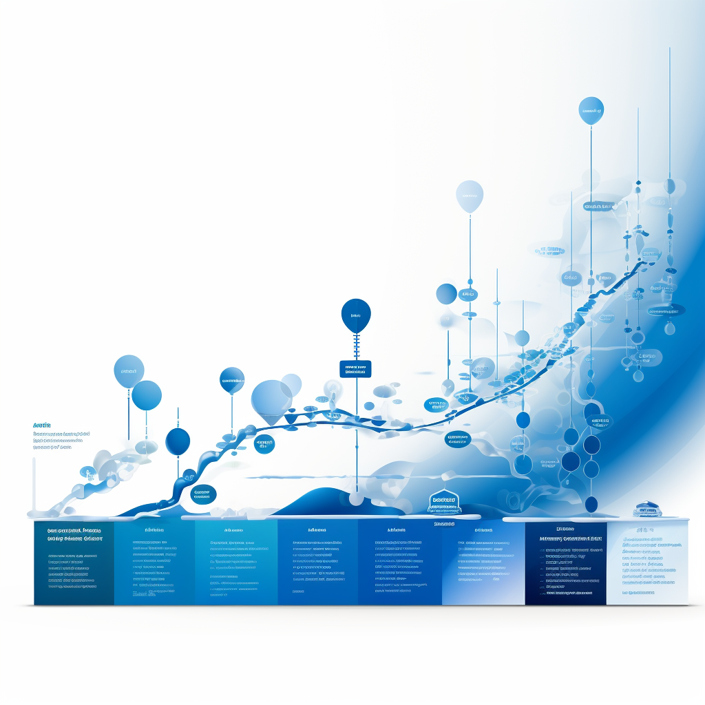 Blue Timeline Graphic: Visualizing Your Journey