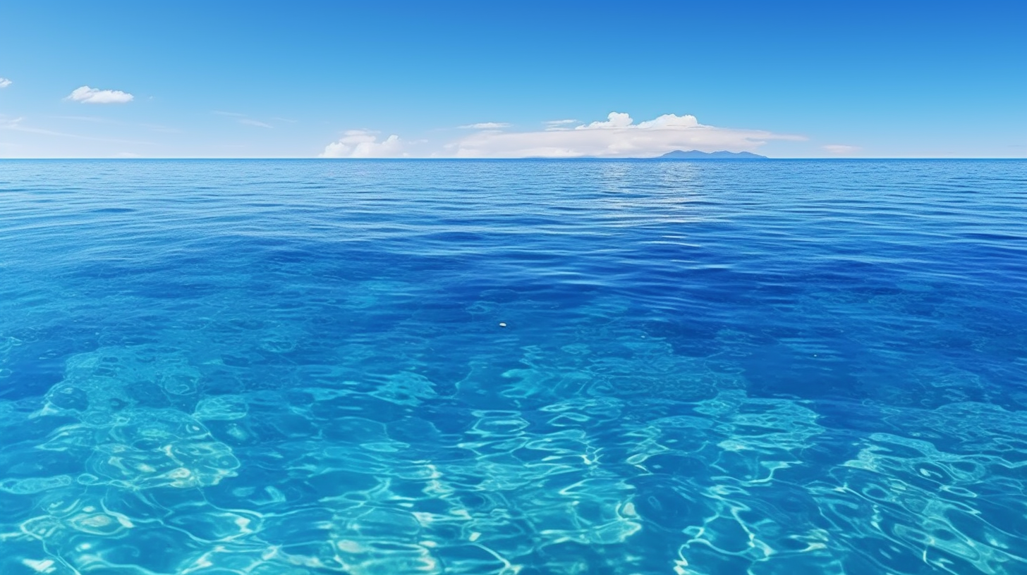 Blue and White Calm Sea