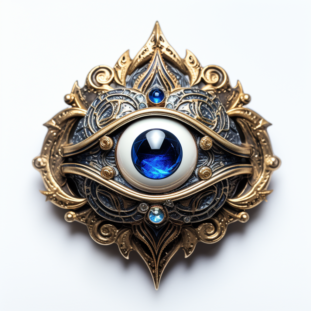 Blue and White Evil Eye Talisman