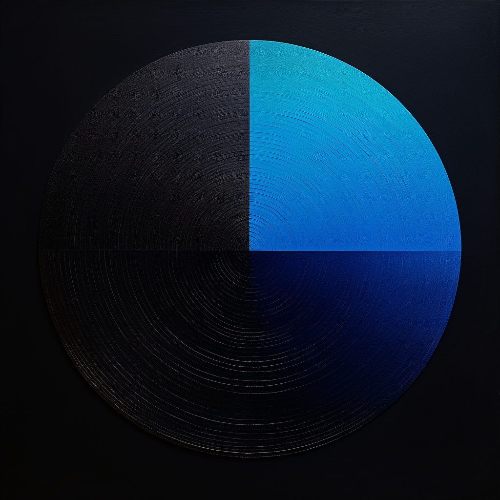 Blue circle gradation illustration