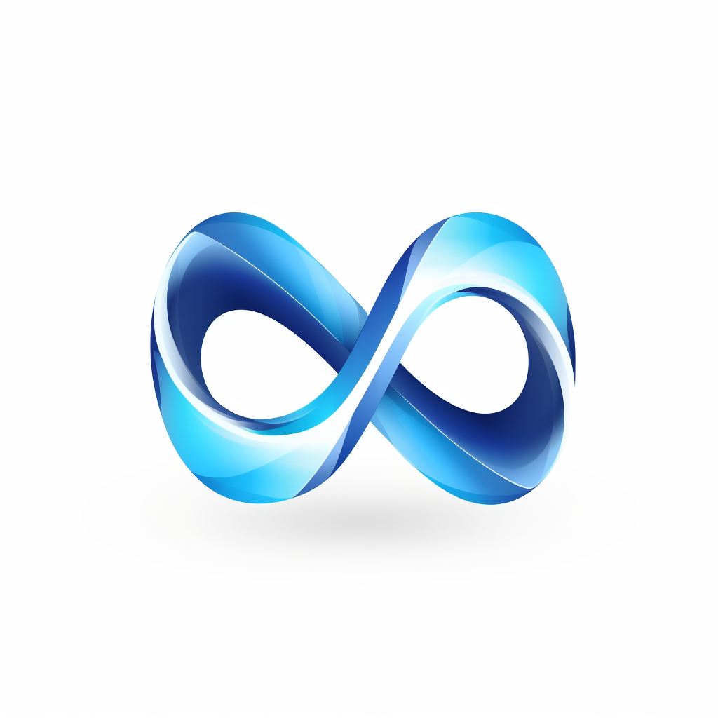 Blue twist Mobius Strip logo