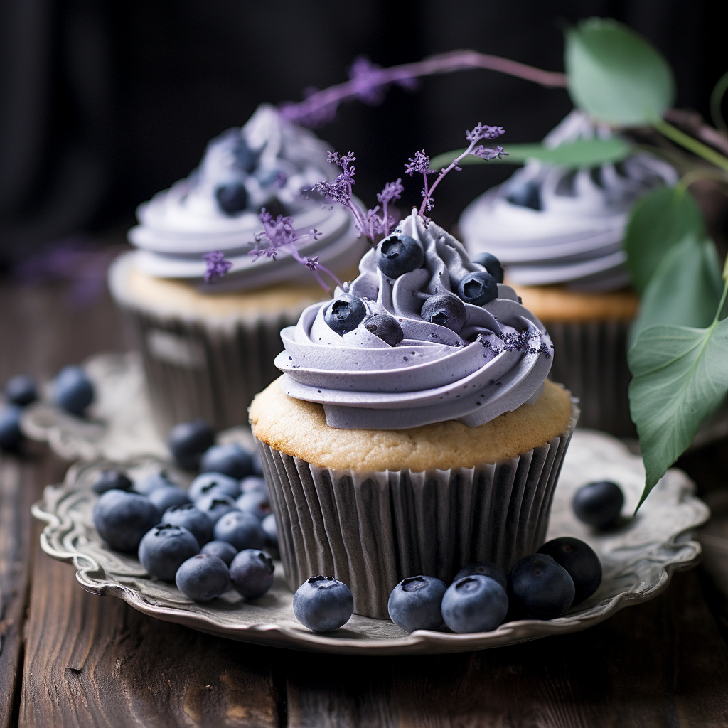 Blueberry Earl Grey Cupcakes Recipe Image