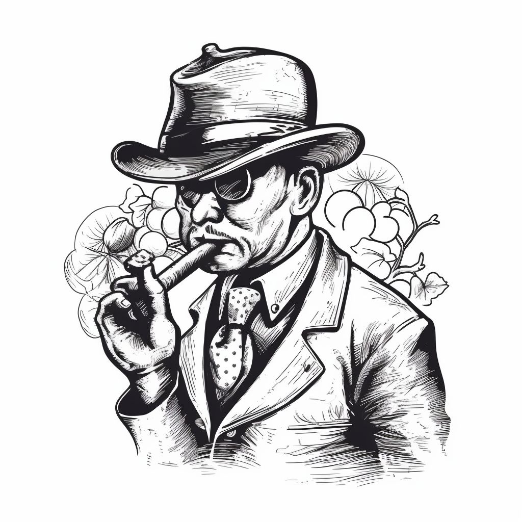 Blueberry gangster vector illustration