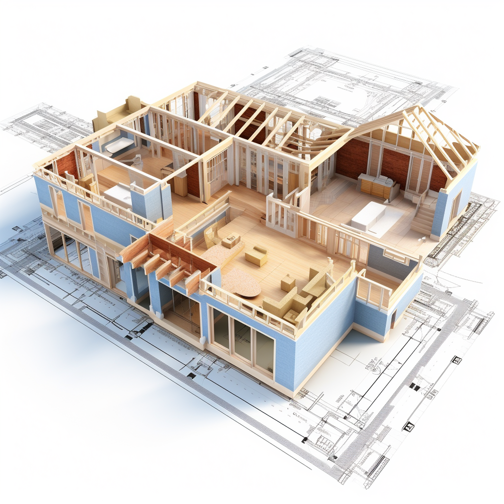 Blueprint of a house structure