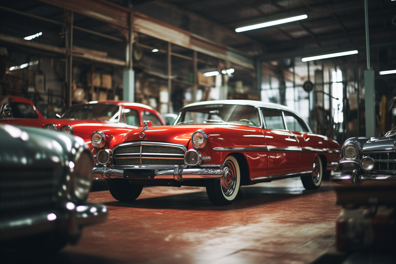 Various cars awaiting repair