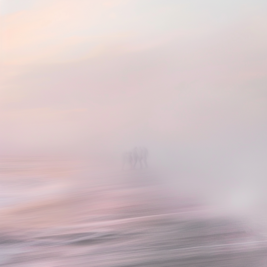 Blurred Motion White Pink Fog