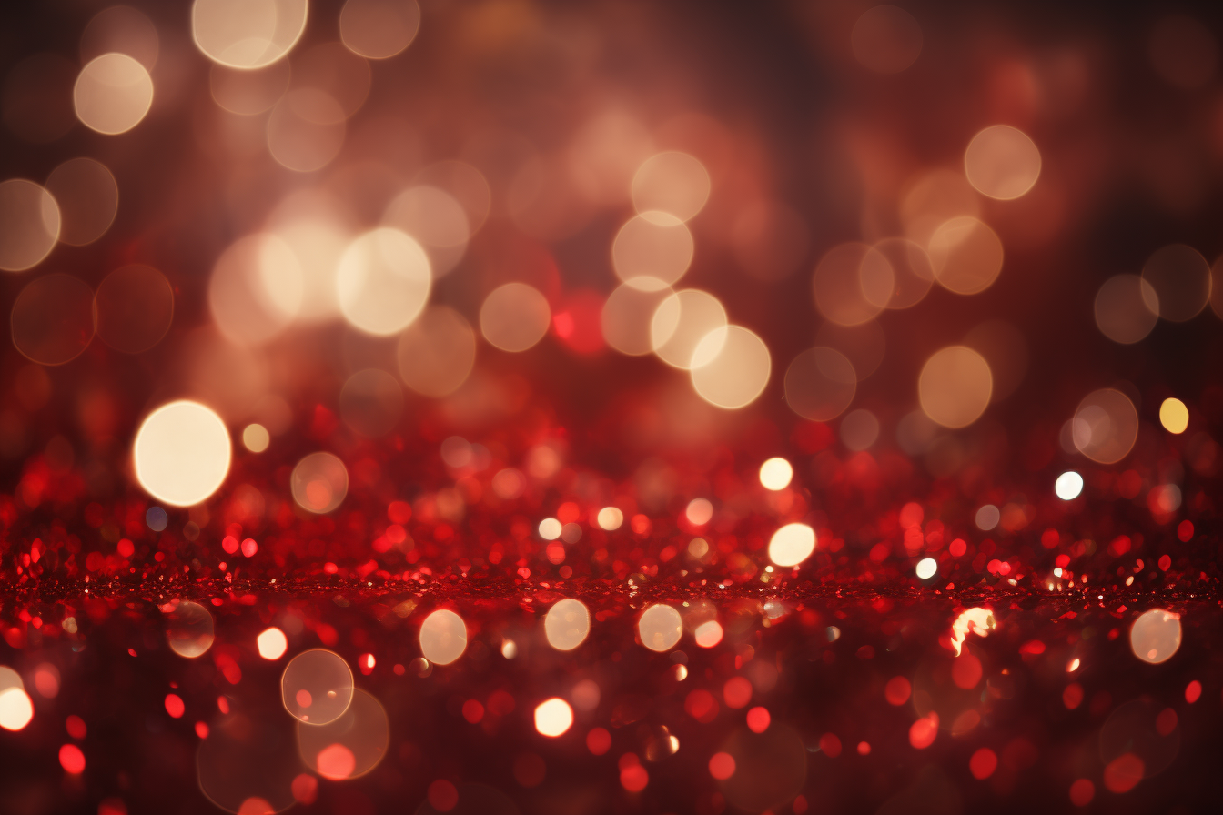 Beautiful blurry red glitter bokeh background