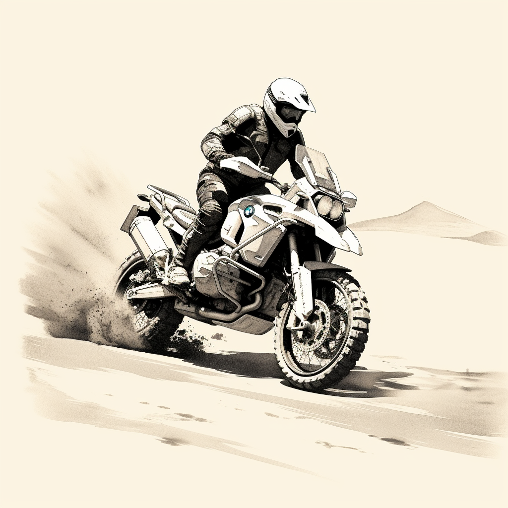 Minimalist line art 1200 GS Adventure racing