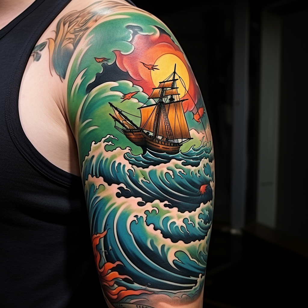 Boat Arm Tattoo Dangerous Waters