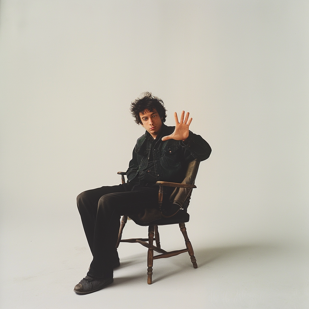 Bob Dylan Sitting Portrait Photo