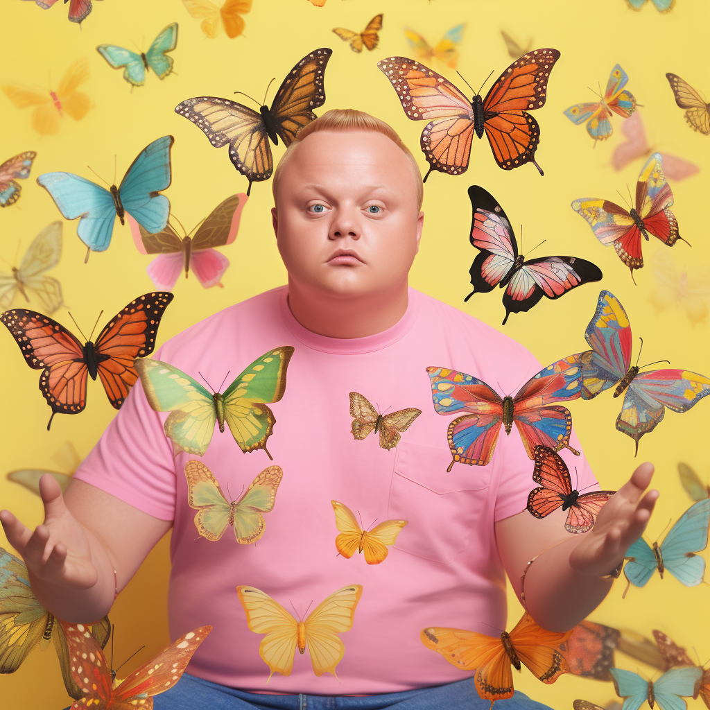 Bobby Hill transformed into a butterfly