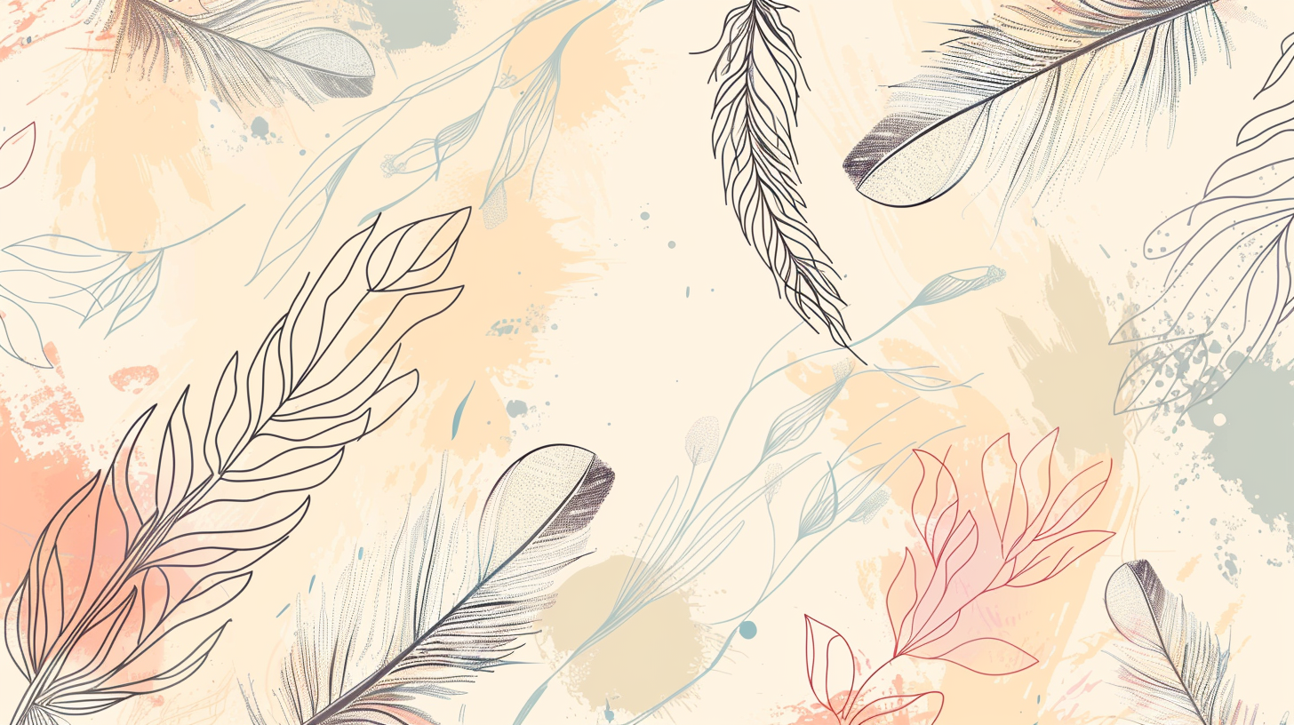 Body Care Pattern Feathers Dry Plant