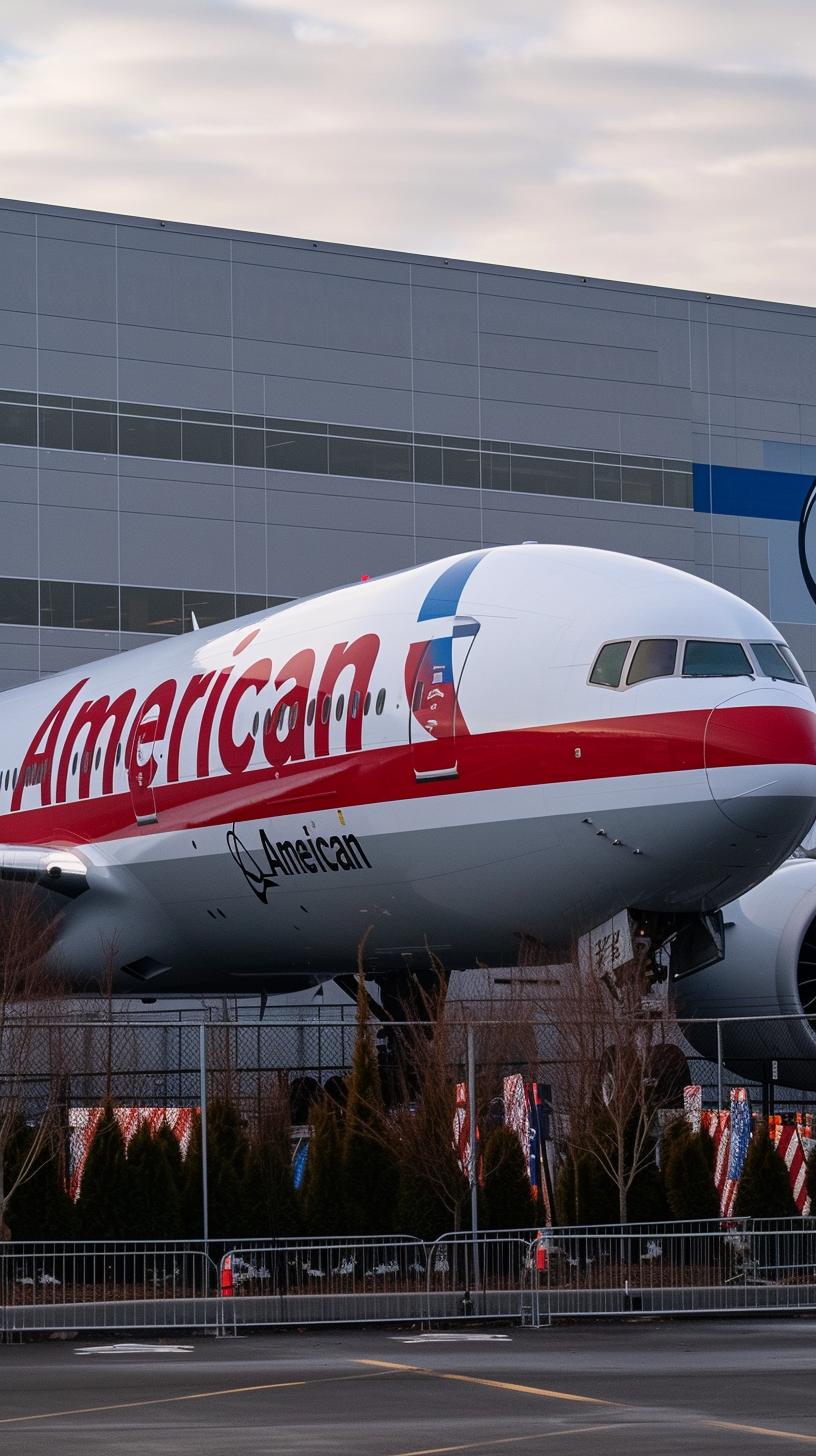 Boeing 777X with Americana Paint Job