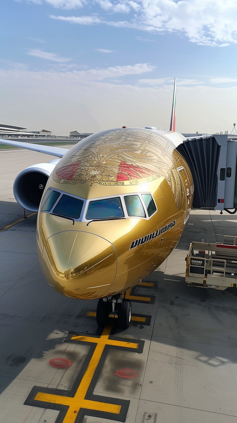 Boeing 777X Emirates Gold Ingot Livery