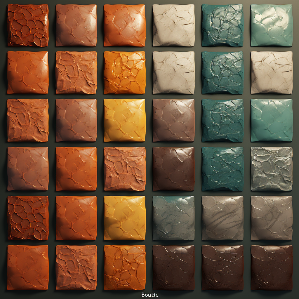 Bohamic color palette and texture