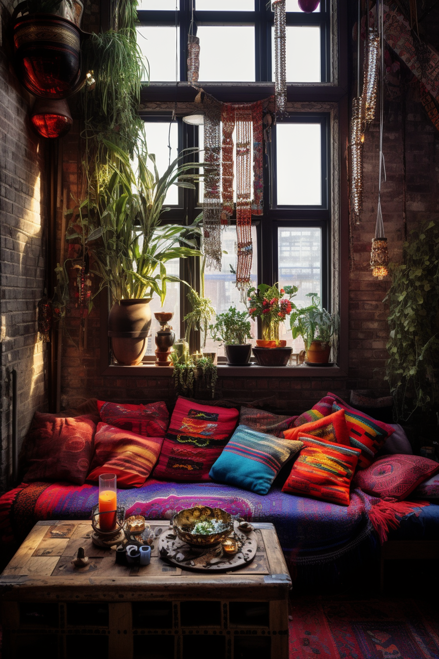 Beautiful bohemian apartment interior design