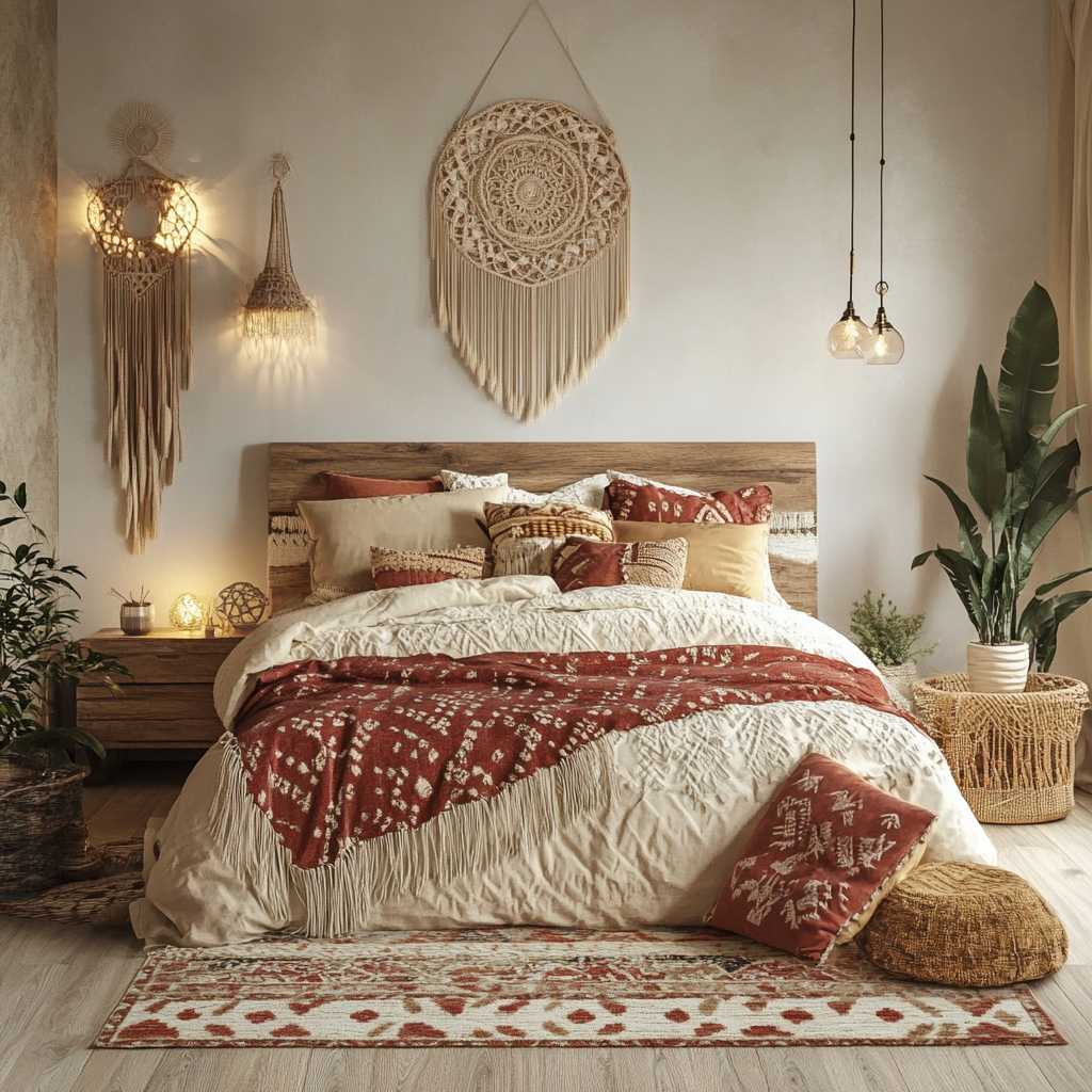 Cozy Boho Bedroom Decor Photo