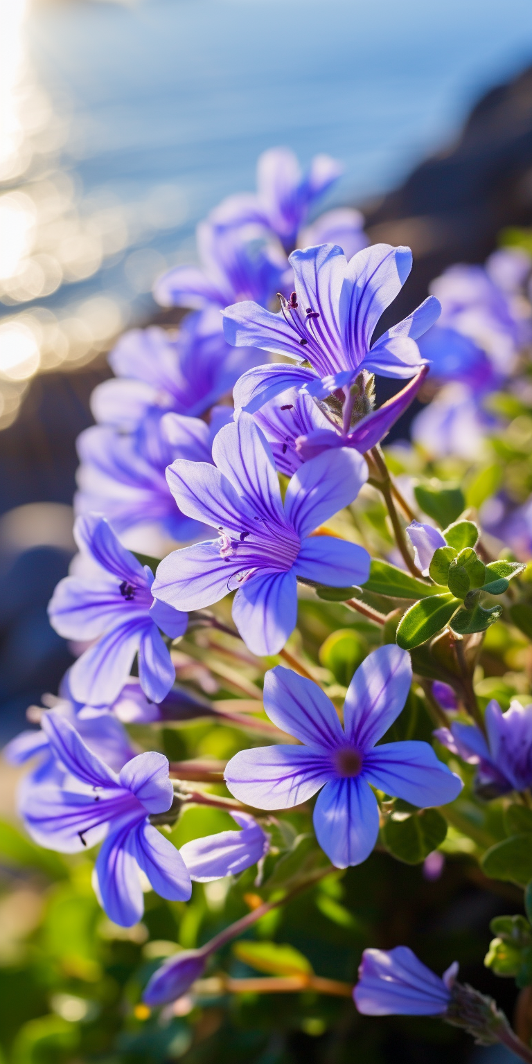 Tranquil Hawaiian Scaevola Sericea Wood with Bokeh Effect