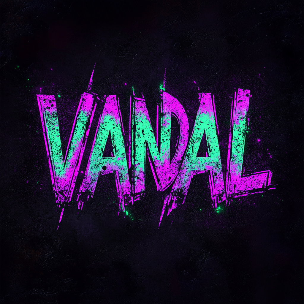 Bold Cyberpunk Vandal Twitch Emote