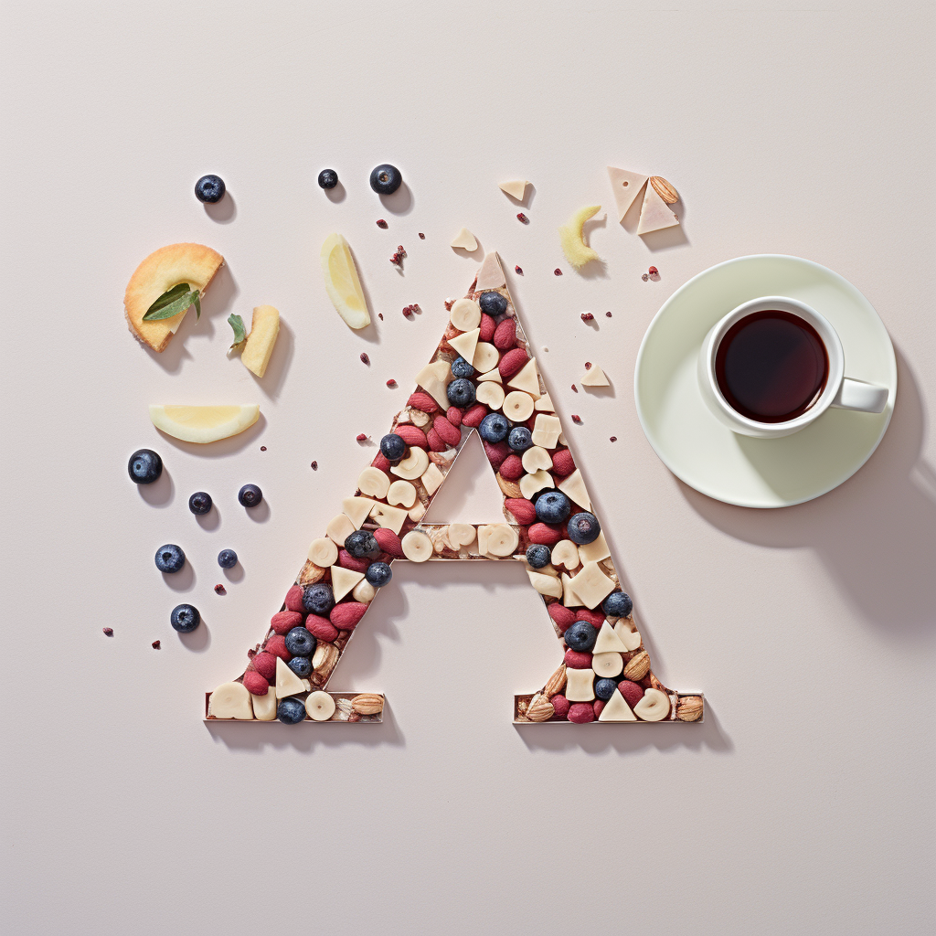 Terracotta-style Breakfast Letter  A