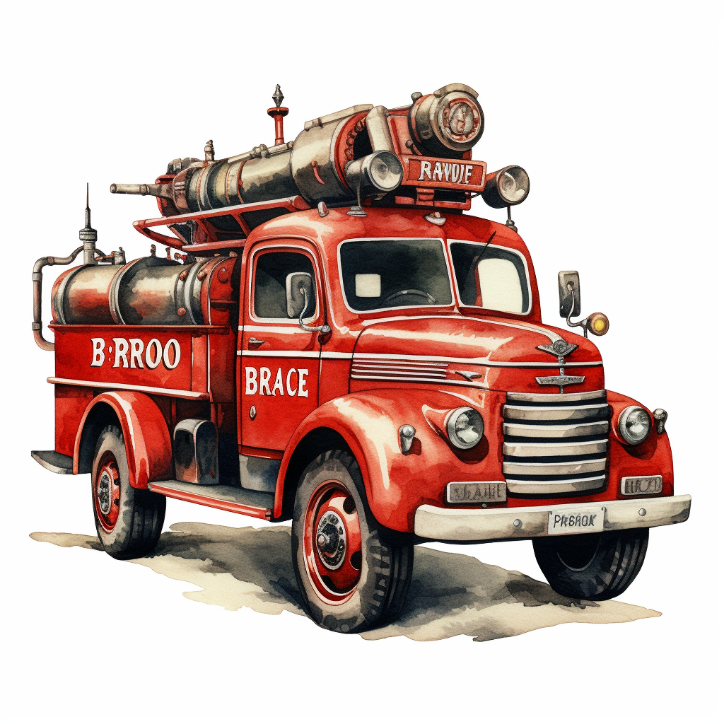 Vintage retro graphic of bombeiro firefighter