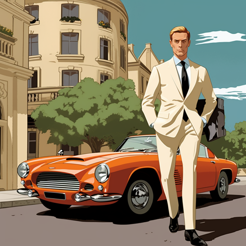 James Bond dans le style de Tintin