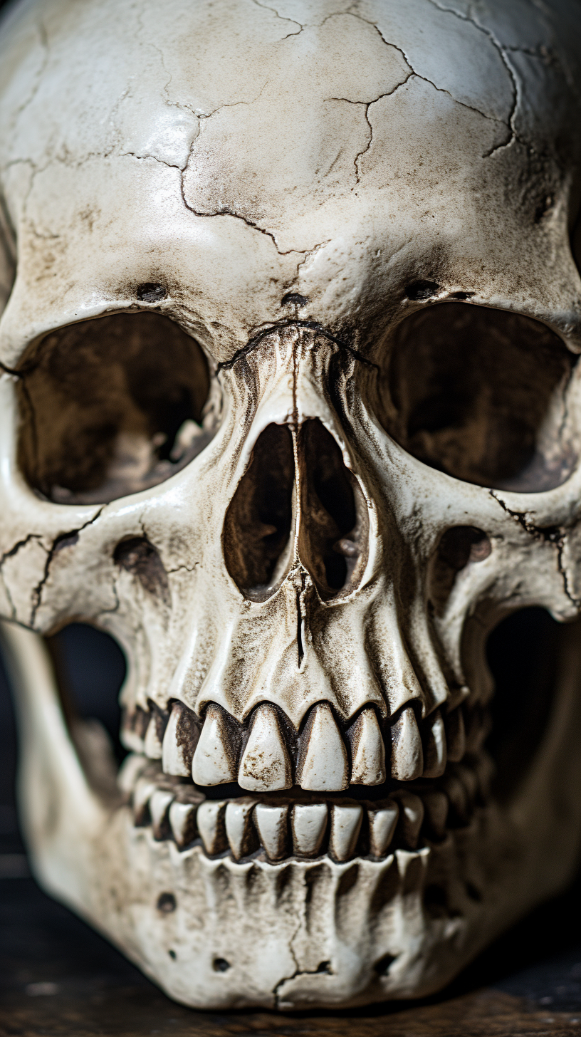 Cinematic Light Human Skull