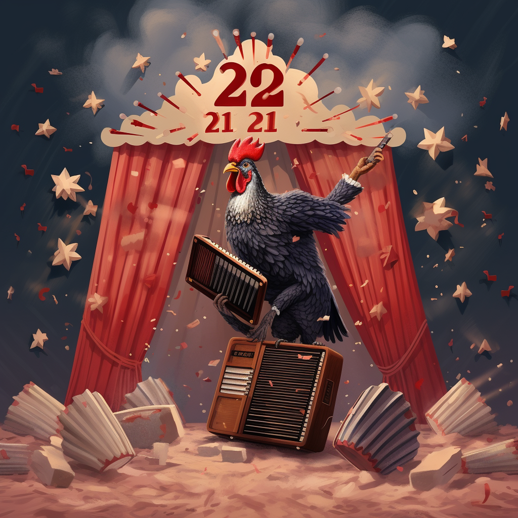 Accordéon celebrating  Bonne année 2024