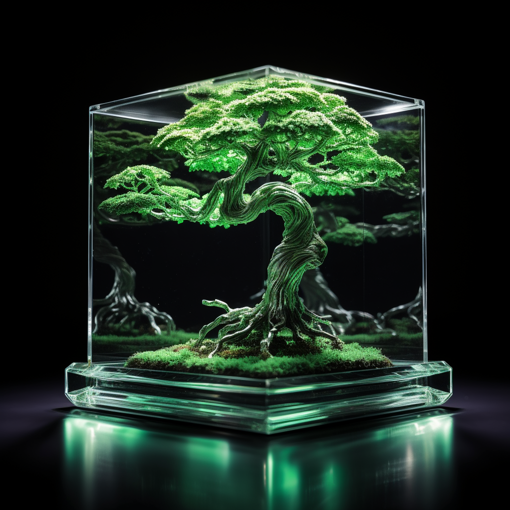 Translucent Glass Bonsai Tree