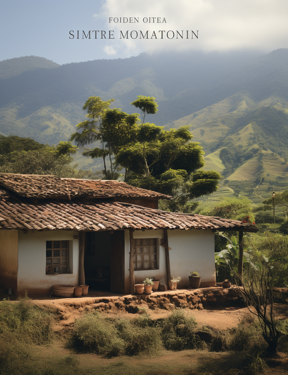 Coffee plantations in country house