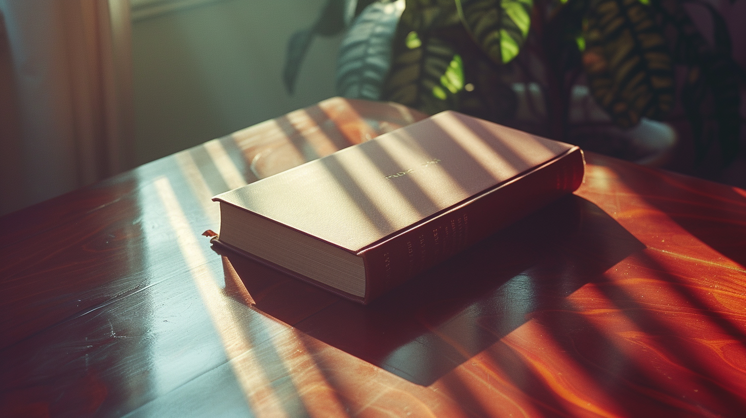 Book Cover on Table - Bauhaus Style