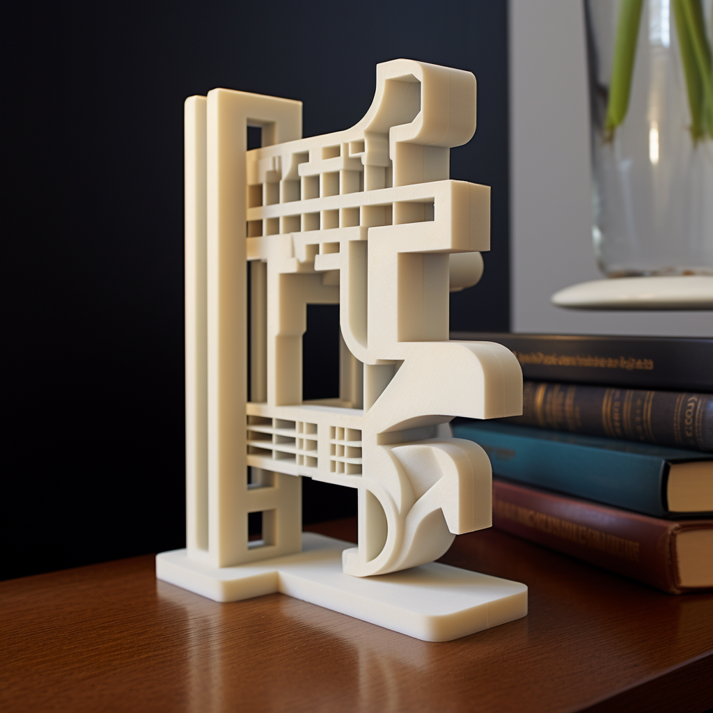 3D Printer Bookend White Filament