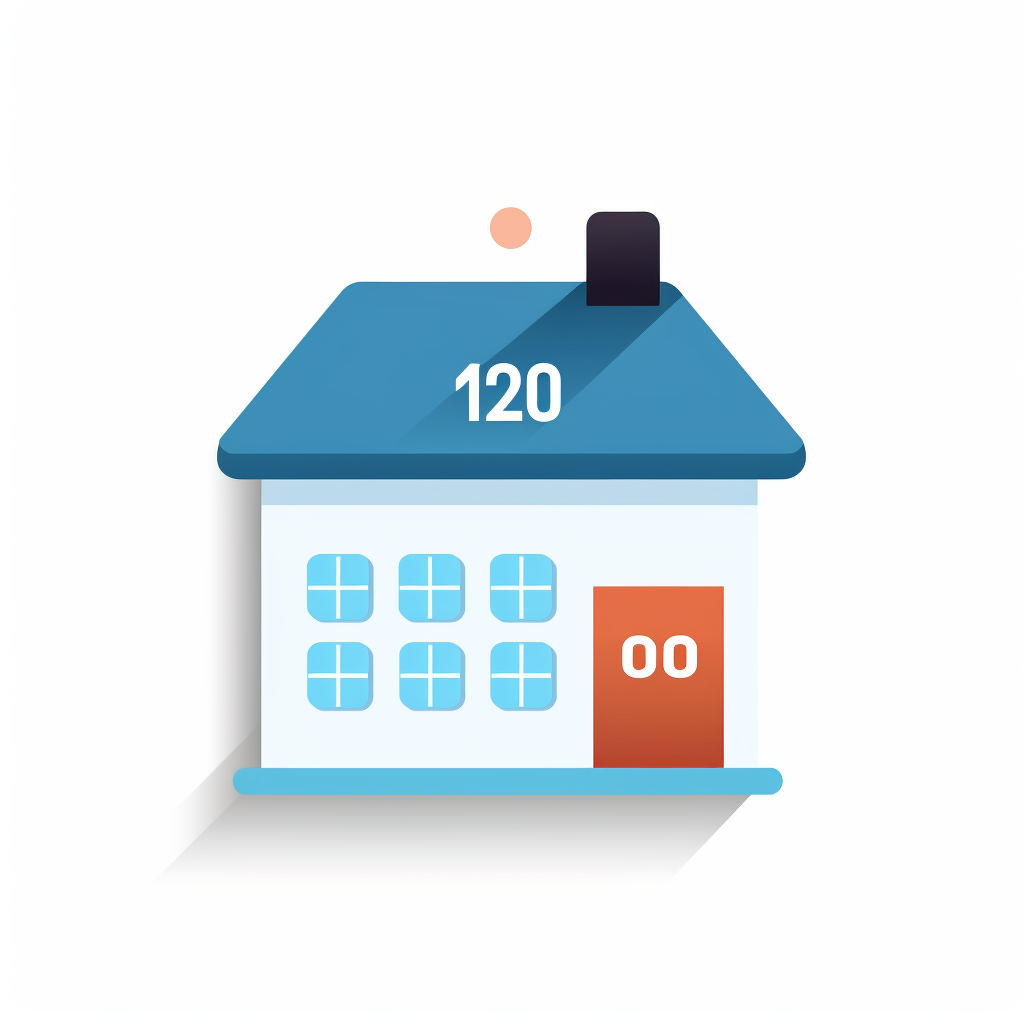 Calendar with Booking Date House Icon