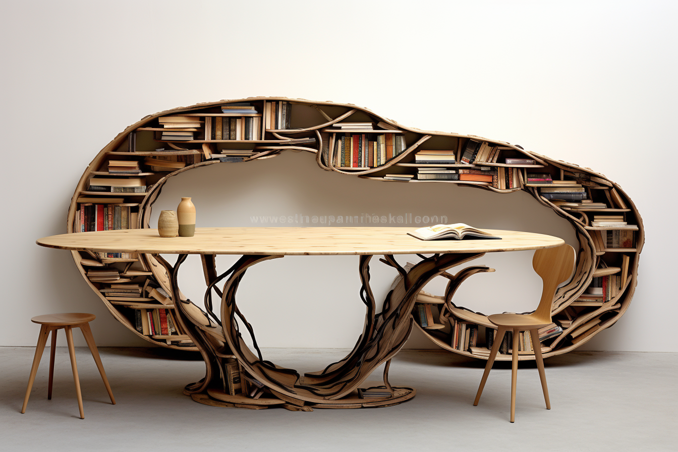 Modern bookshelf and table designs