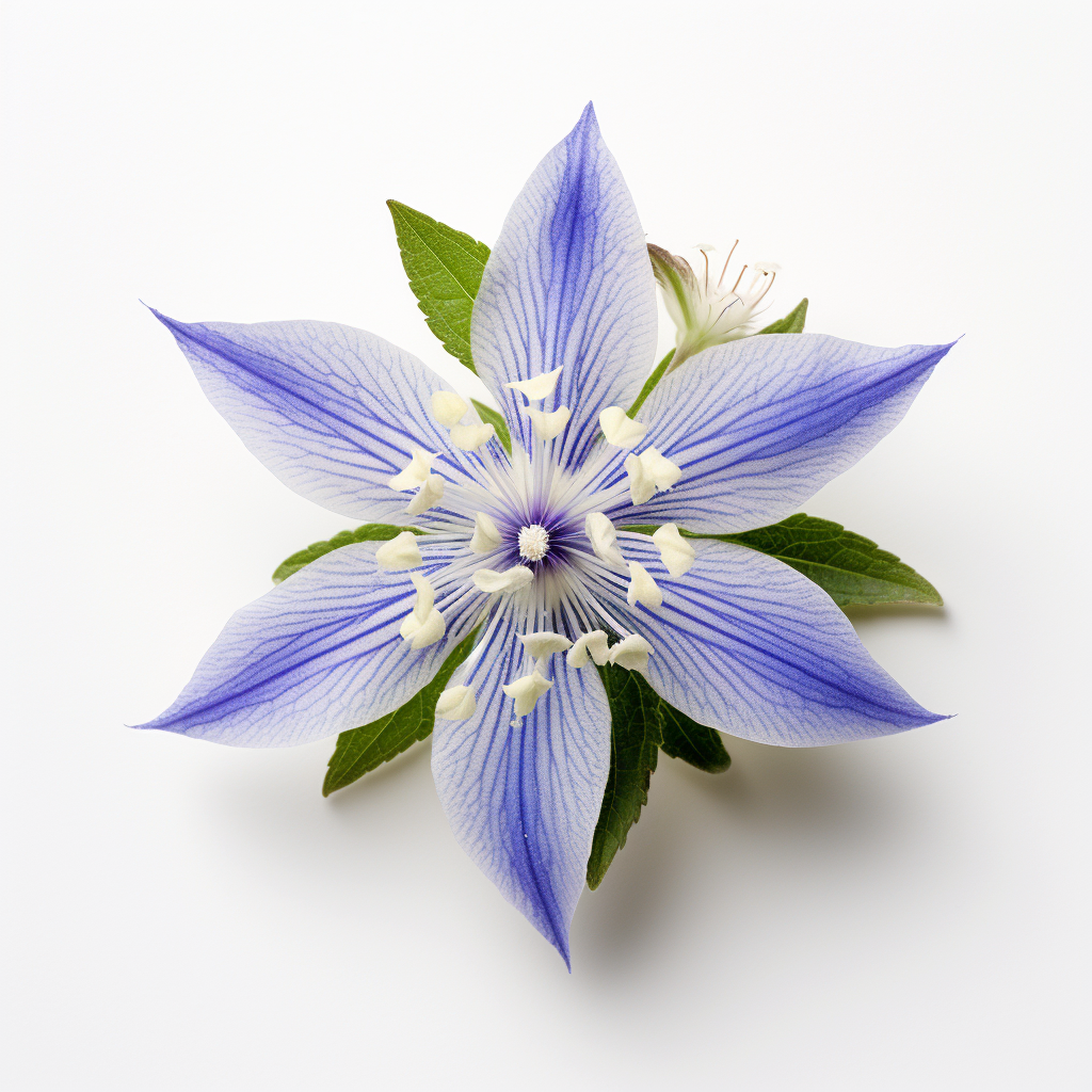 Borage Flower White Background