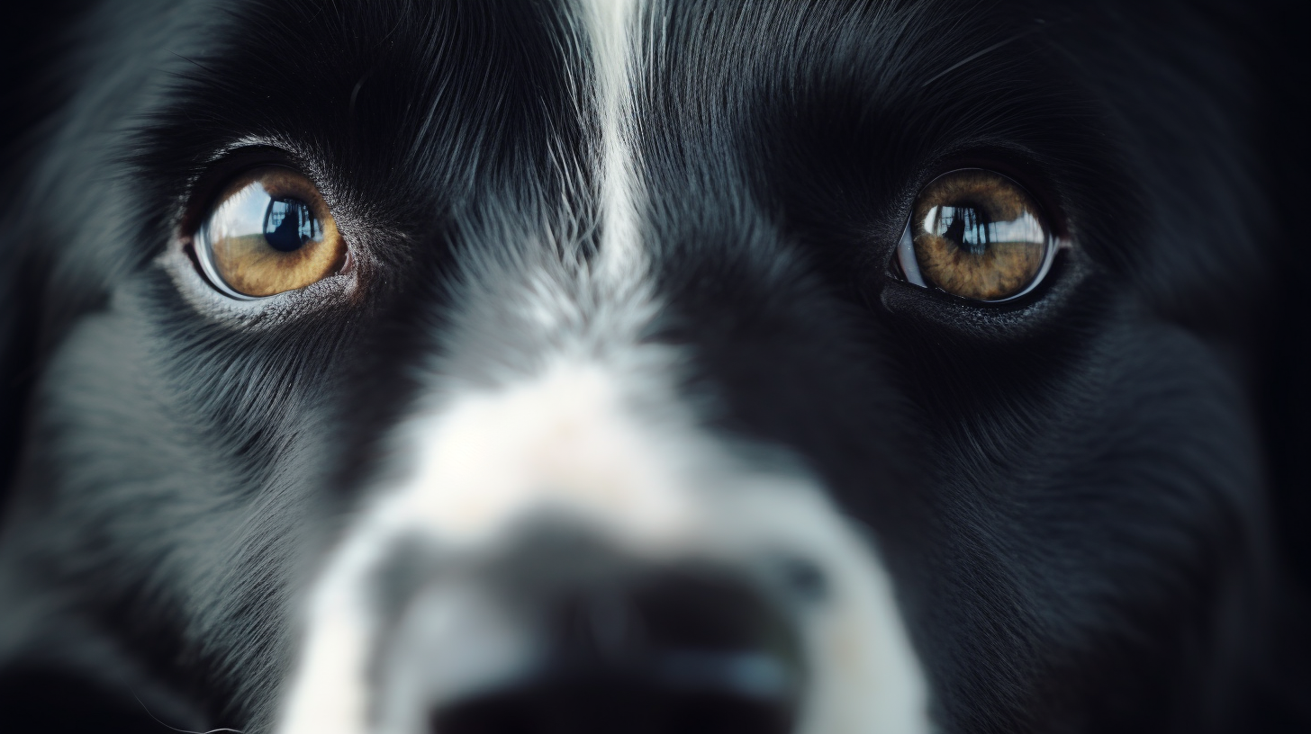 Detailed Border Collie Eye in Cinematic Mode